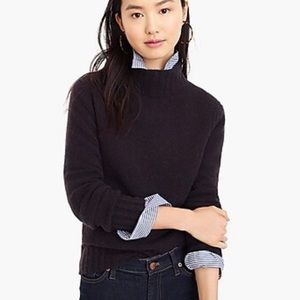 J. crew Mockneck sweater in supersoft yarn M Black